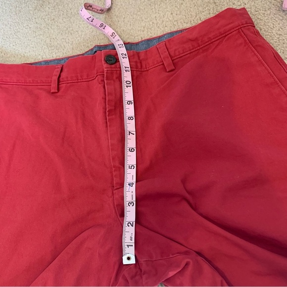 Banana Republic Factory Red Flat Front Chino Shorts- Sz 38 - Picture 7 of 11